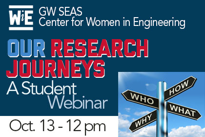 Our Research Journeys. A student webinar. October 13 at 12pm